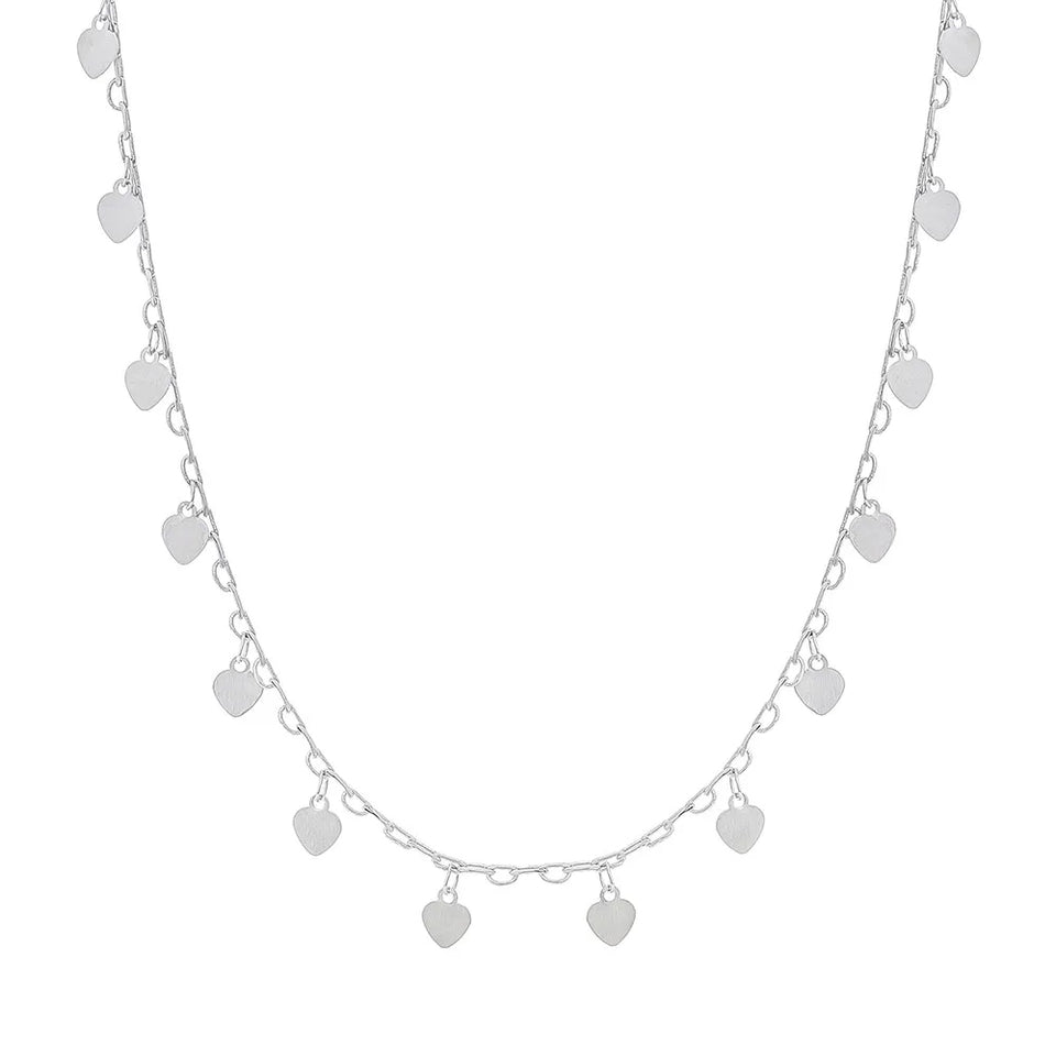 Colar de Corações em Prata 925