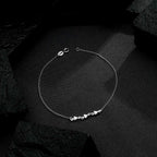 Tornozeleira Prateada 3 Corações Lisa - Galeria