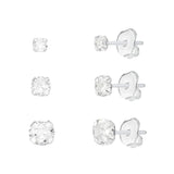 Trio de Ponto de Luz Redondo em Prata 925