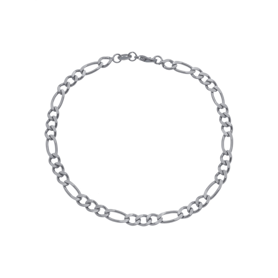 Pulseira Prateada Masculina Elo 3 por 1 – 5mm